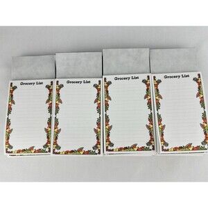 Lot Of 15 Vintage Magnetic Grocery List - Fruit Design - Lists -‎ MCM - Magnet